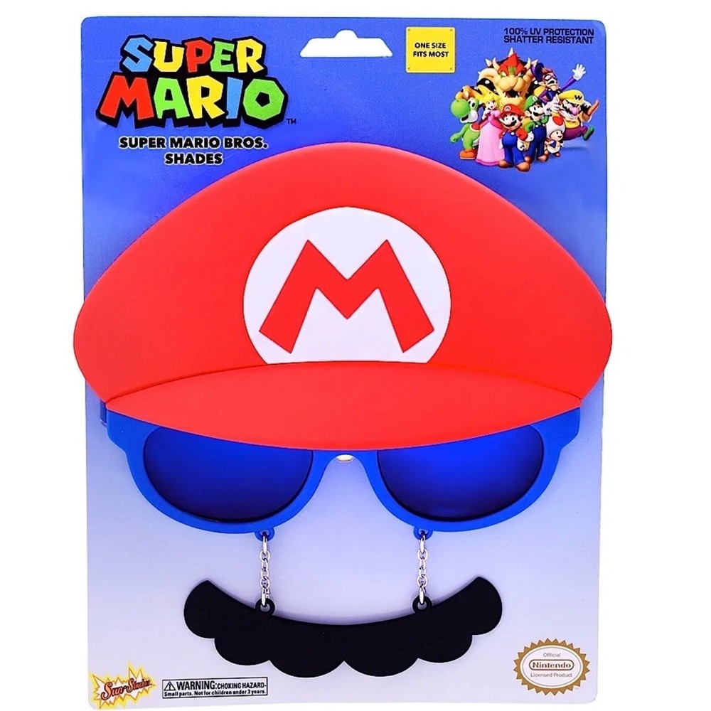 Nintendo Super Mario Bros Sunglasses Sun-Staches of the Character Mario UV